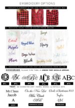 Family Christmas Pajamas Personalized Holiday Pjs Pajama Pants , Monogrammed Holiday Pajamas , Matching Christmas Pjs , Couple Pajamas