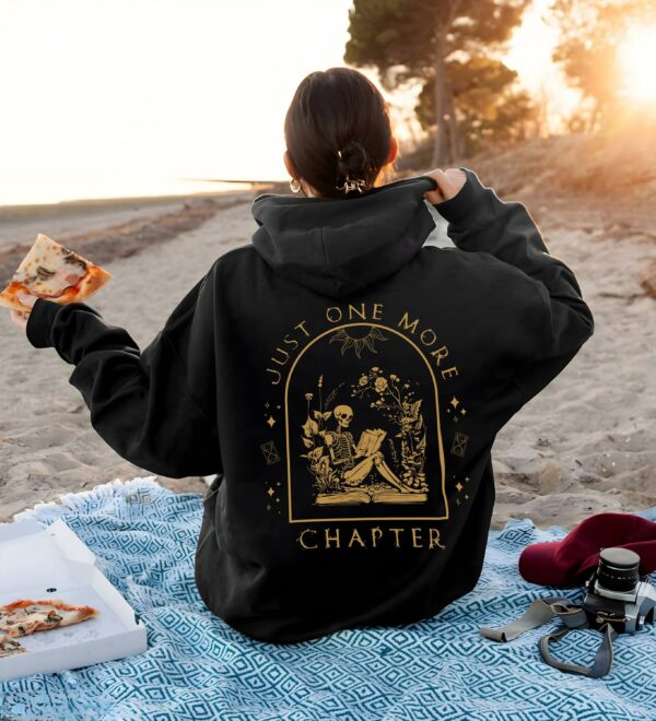 One More Chapter Sweatshirt Book Lover Sweatshirt Book Lover Sweatshirt Bookish Hoodie Reading Sweatshirt Reading Skeleton Shirt Skull Read