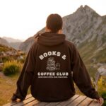 Books And Coffee Club Hoodie. Drink More Coffee. Read More Books. Bookish Gift. Reader Gift. Cozy Book Hoodie. Coffee Lover Gift Hoodie.