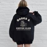 Books And Coffee Club Hoodie. Drink More Coffee. Read More Books. Bookish Gift. Reader Gift. Cozy Book Hoodie. Coffee Lover Gift Hoodie.