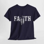 Faith Men'S T-Shirt - Christian Cross Tee, Unisex Heavy Cotton Apparel, Gift For Him, Christmas & Easter Clothing